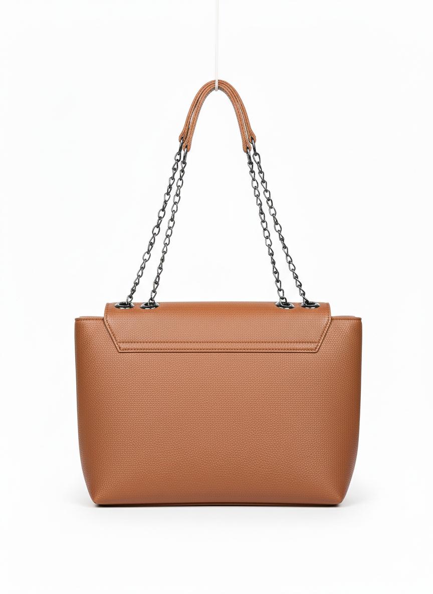 Noir Chain Elegance Tote