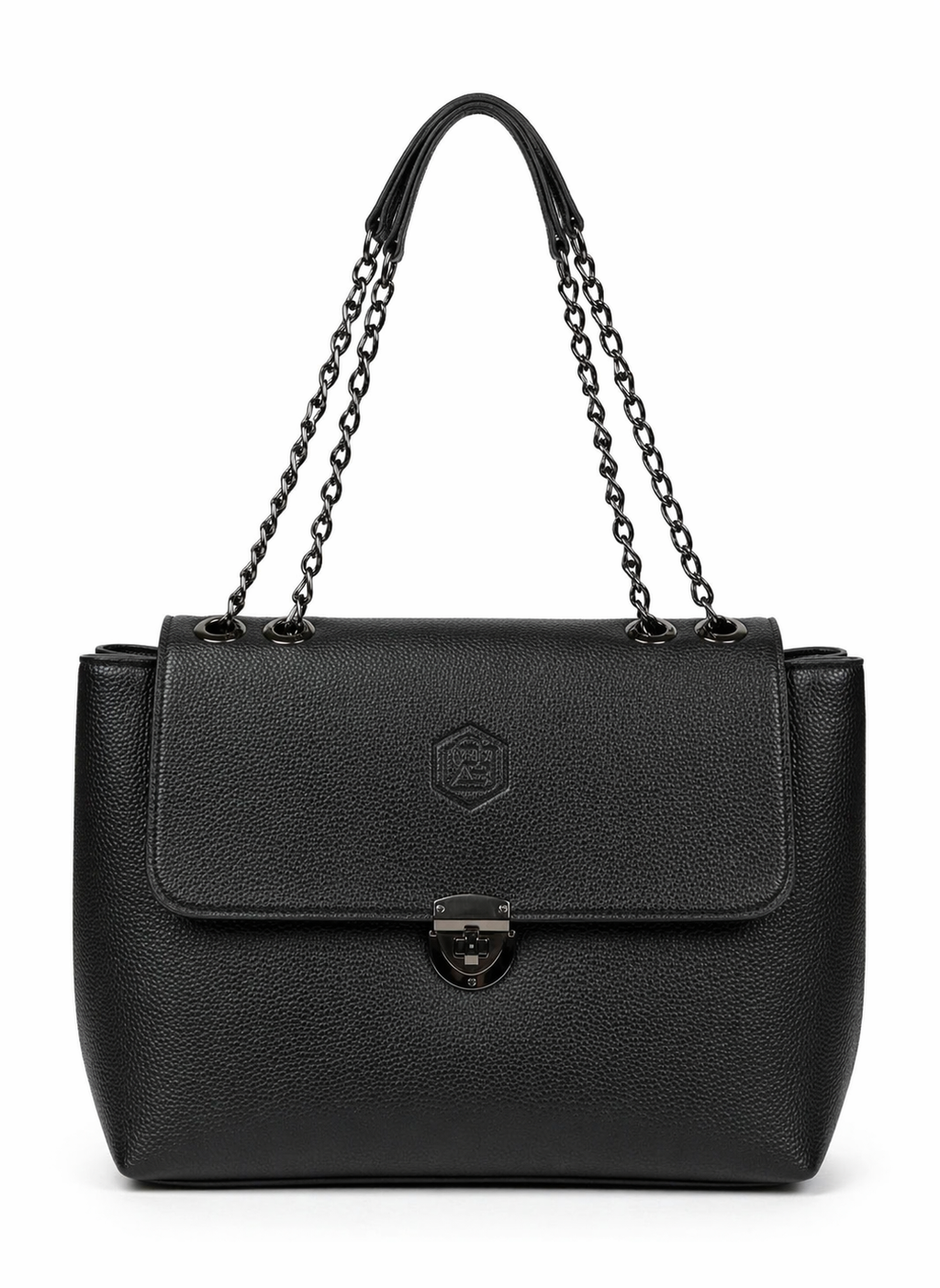 Noir Chain Elegance Tote