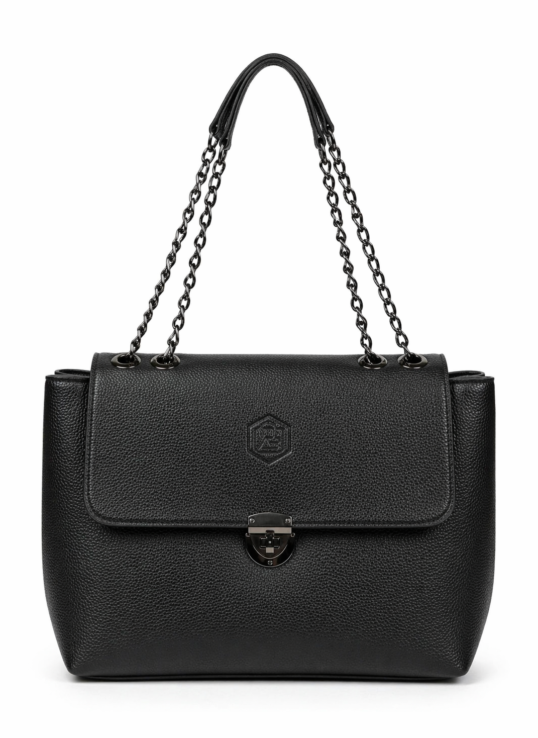 Noir Chain Elegance Tote