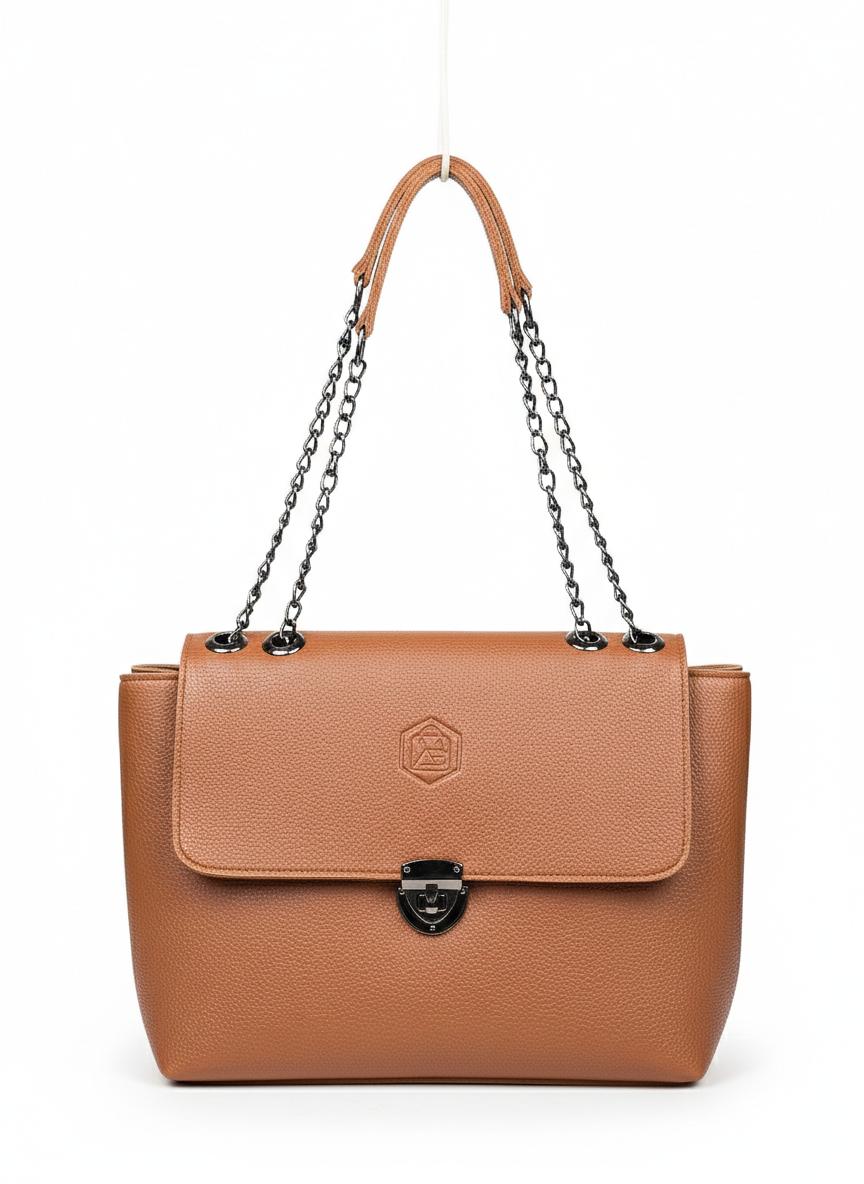 Noir Chain Elegance Tote