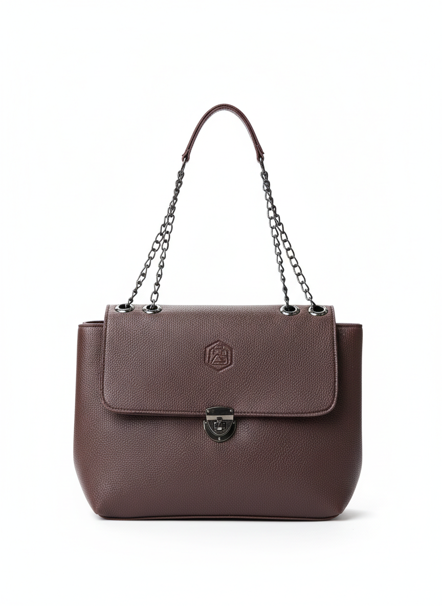 Noir Chain Elegance Tote